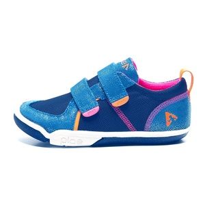 Plae Shoe Suede/Nylon Navy/Pink Size 1.5 Kids